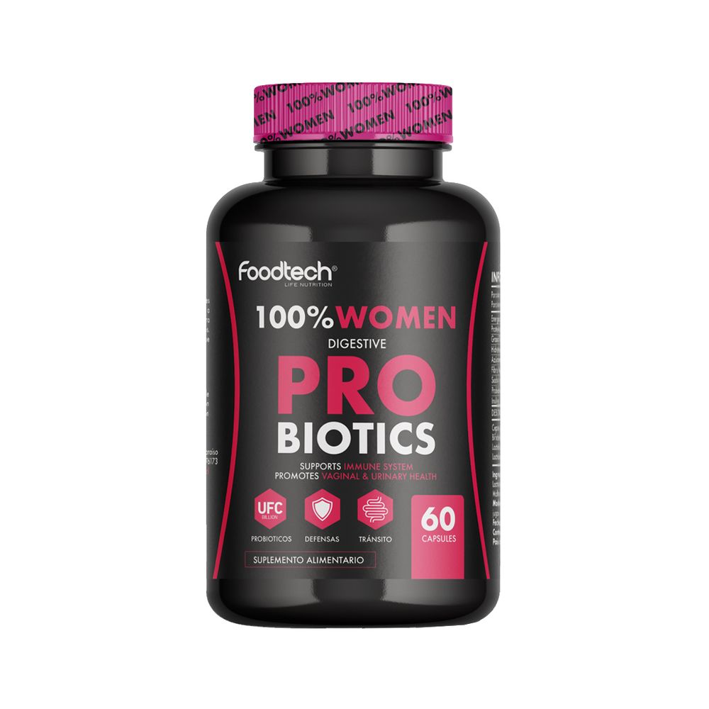 100% Women Digestive Probiotics 60 caps - Foodtech