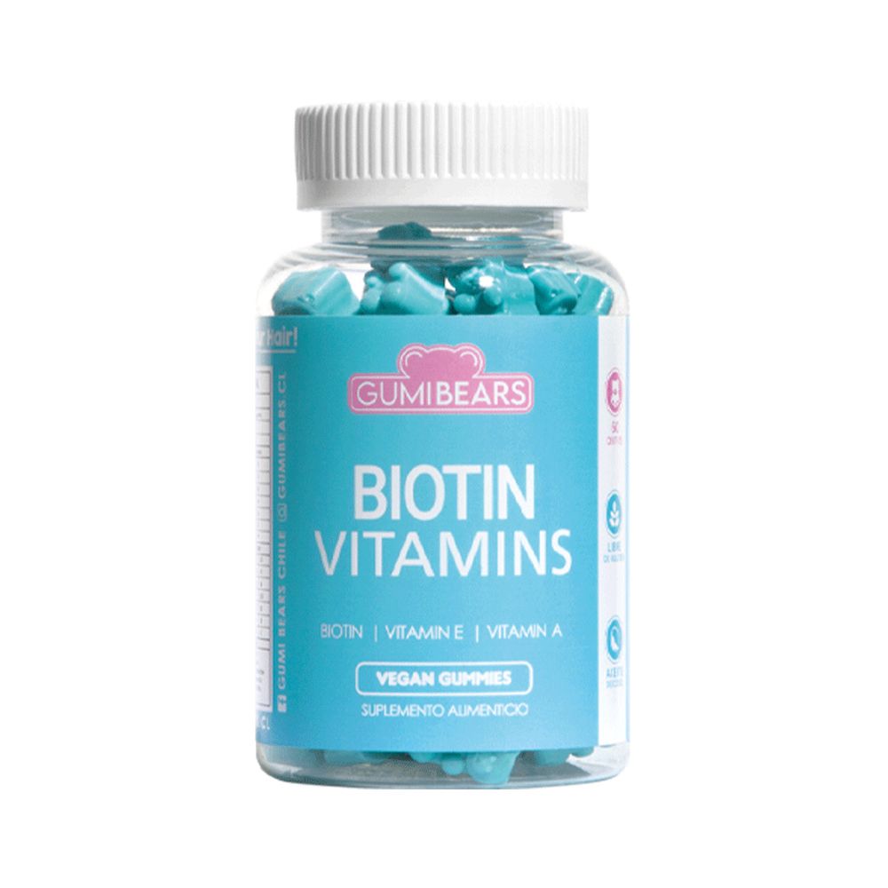 Biotin Vitamins 60 Vegan Gummies - Gumi Bears