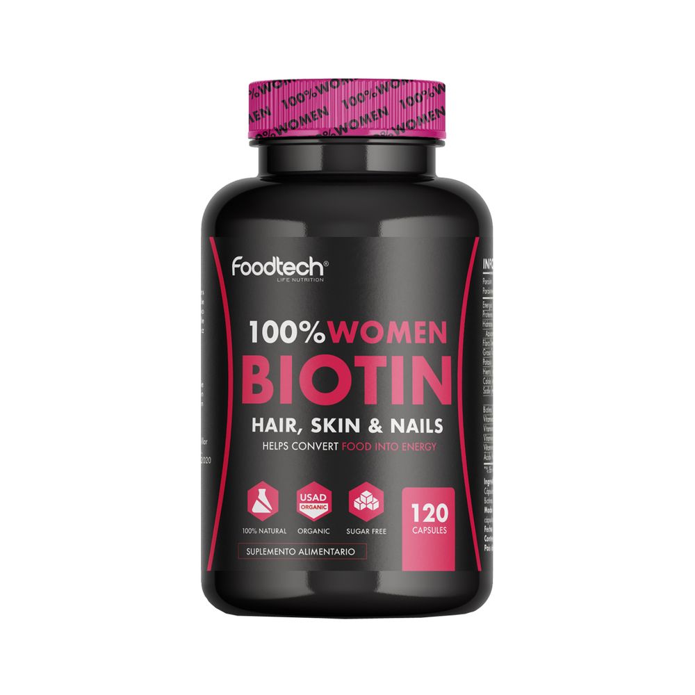 100% Women Biotin 120 caps - Foodtech