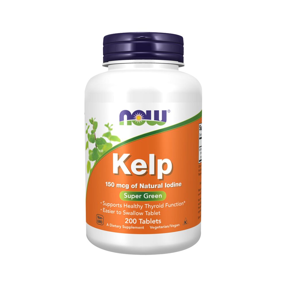 Kelp Natural Lodine 200 tabs - Now Foods