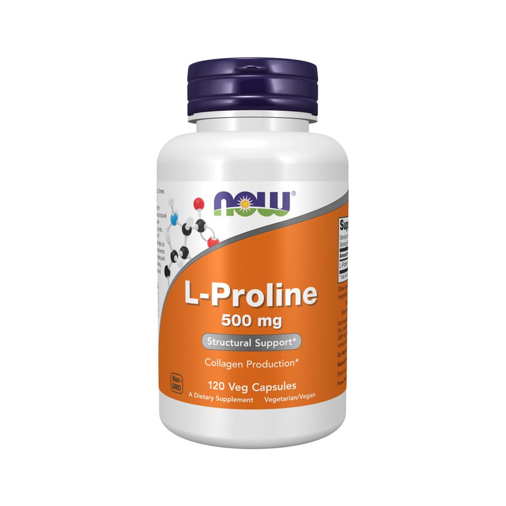 L-Proline 500 mg 120 caps - Now Foods