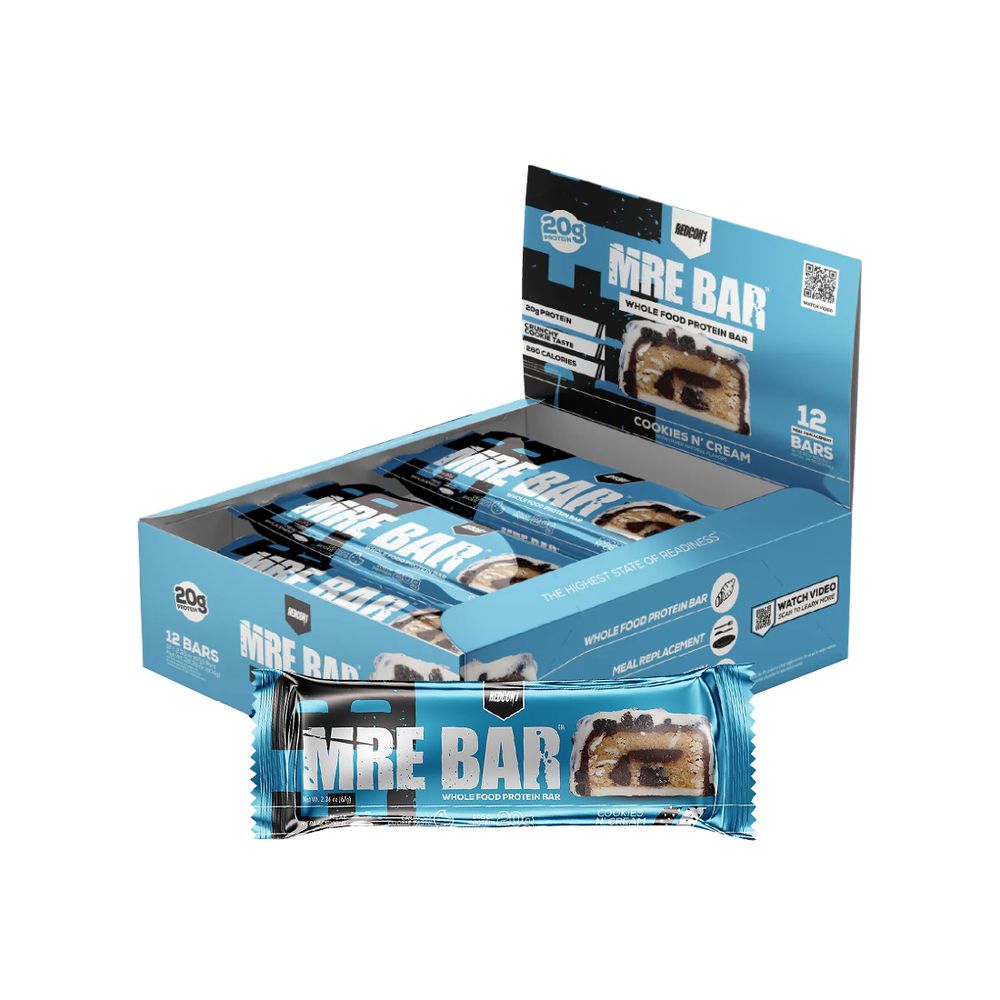Caja MRE Protein Bar Cookies and cream - Redcon1