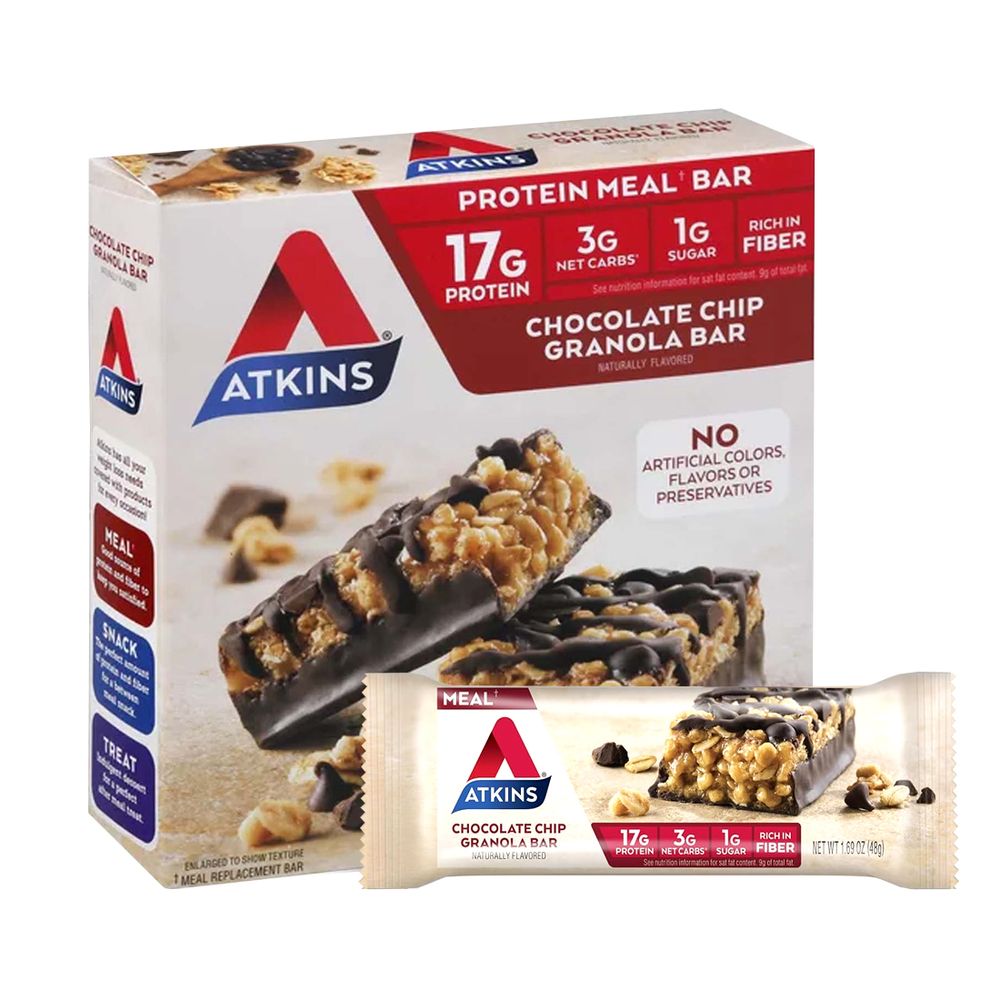 Caja Protein Meal Bar Choco Chip Granola - Atkins