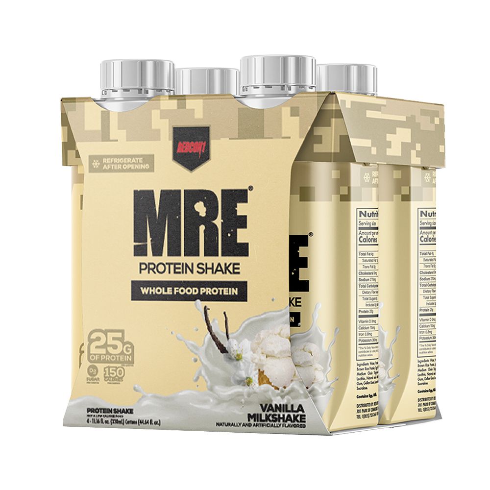 Caja MRE Protein Shake 4 Unid Vainilla Milkshake - Redcon1
