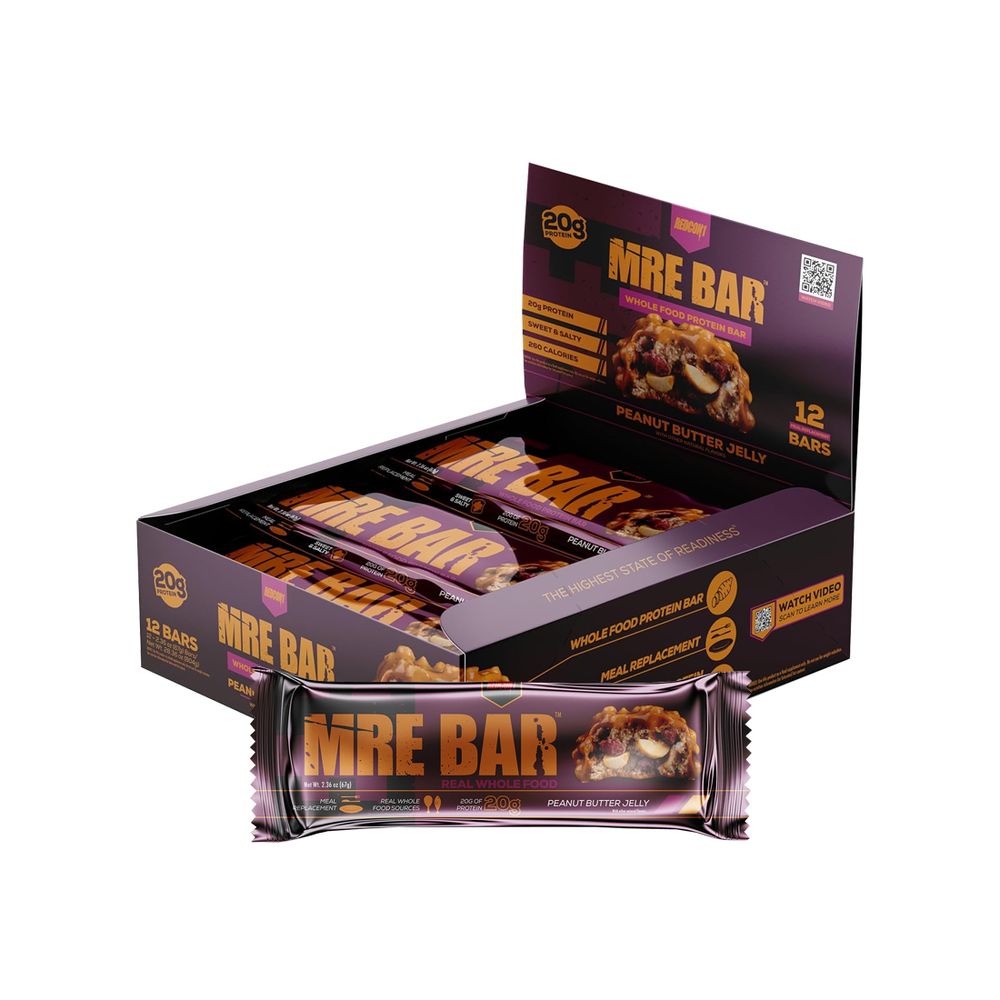 Caja MRE Protein Bar 12 Unid Peanut Butter jelly - Redcon1