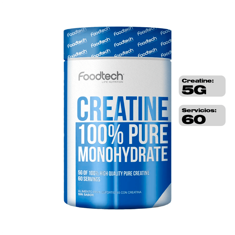 Creatine 100% Pure Monohydrated 60 svs - Foodtech