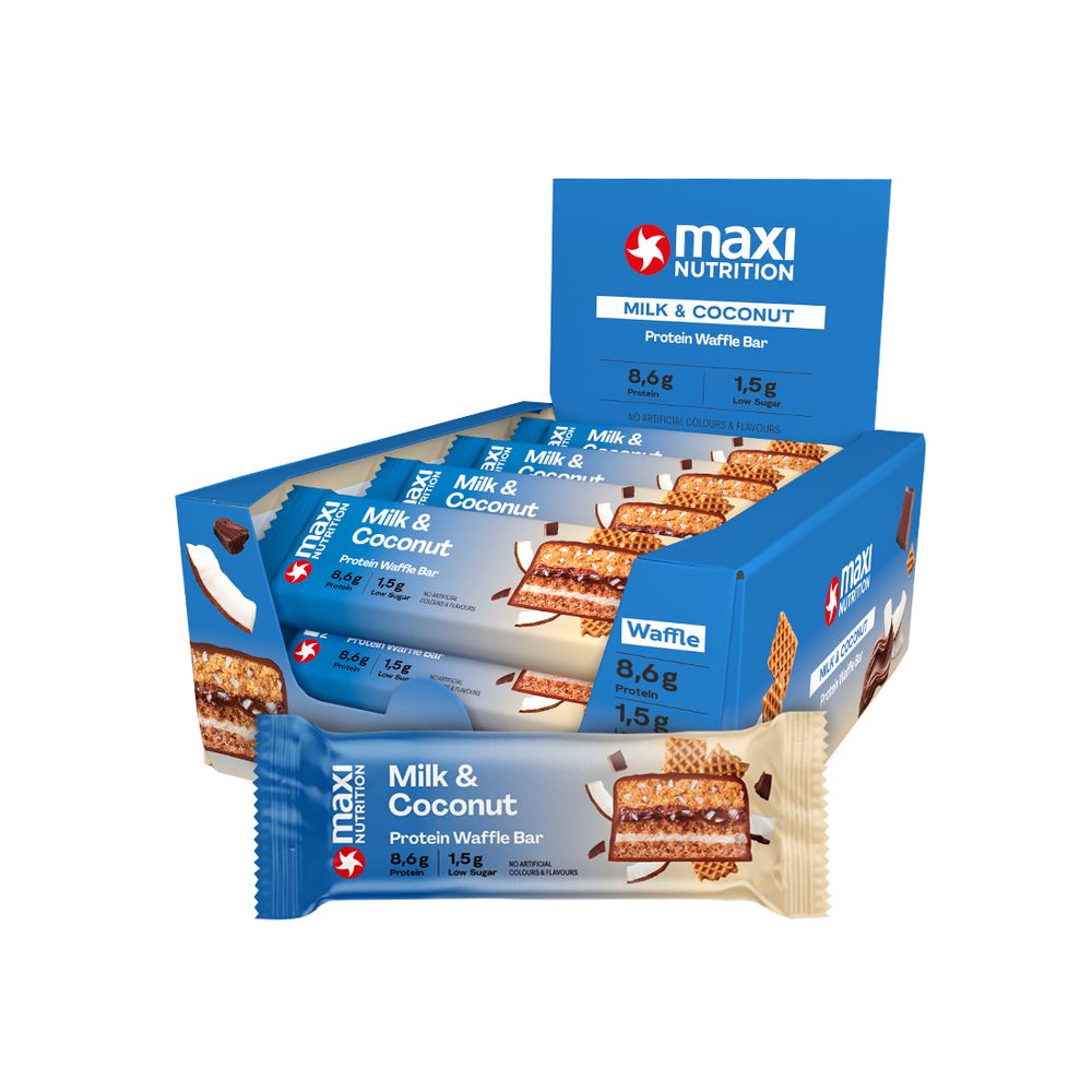 Caja Waffle Bar 12 Unid - Maxi Nutrition