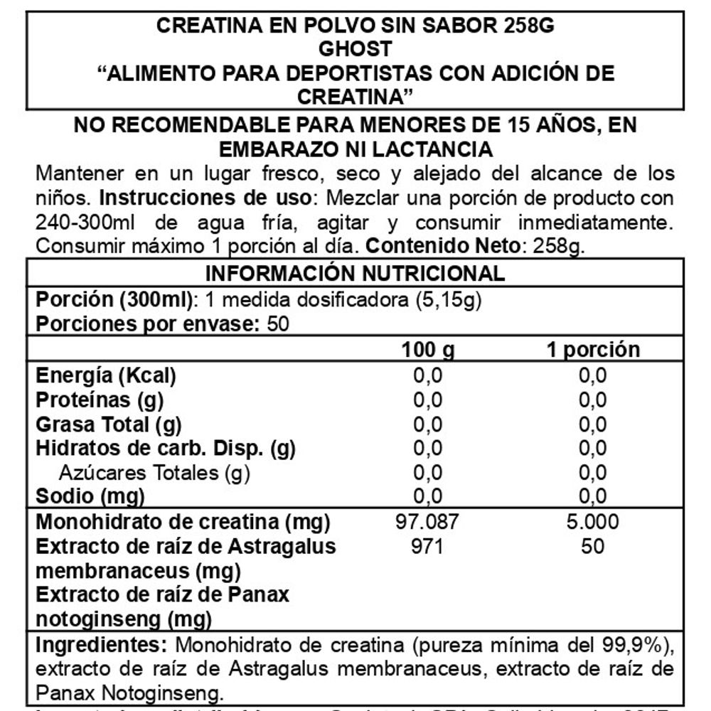 Basics Creatine 259gr - Ghost